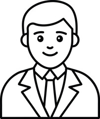 Vector Illustration of Business Coach Icon for Leadership Guidance
