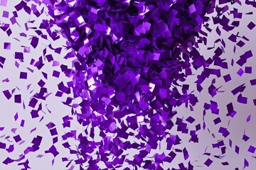 Lively Purple Confetti Falling for a Festive Celebration