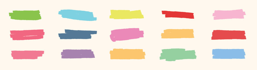  Doodle brush or marker underline slroke black line sketch set., Highlighter Marker Set Vector, 