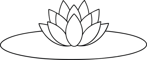 Serene Lotus Journey Floating in Tranquil Waters with Vector Illustrations
