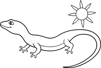 Lazy Days of a Sunbathing Lizard
