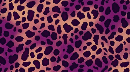Obraz premium Leopard Skin Spots on Purple Background, Abstract Image, Texture, Pattern Background, Wallpaper, Cover and Screen for Smartphone, PC, Laptop, 9:16 and 16:9 Format