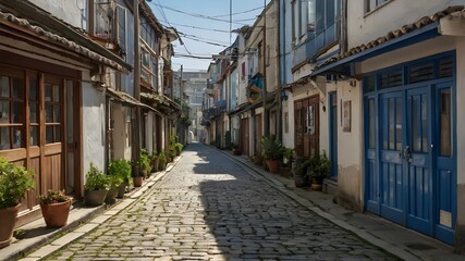 Quaint Coastal Town Architecture