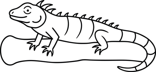 Lazy Days with Iguanas on Logs Vector Magic
