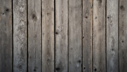 Fototapeta premium Rustic old gray wooden fence texture with knots and cracks
