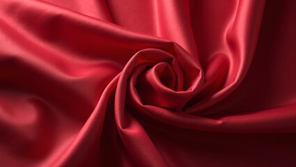 Obraz premium Luxurious satin fabric with shimmering highlights in deep crimson and sapphire