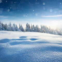 winter snow background with frost pattern; beautiful nature landscape view 