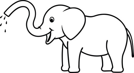 Elephant Making Friends in the Jungle