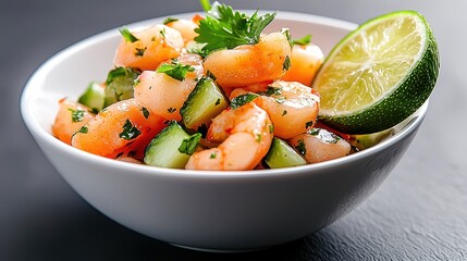 Fresh Shrimp Salad with Lime and Herbs