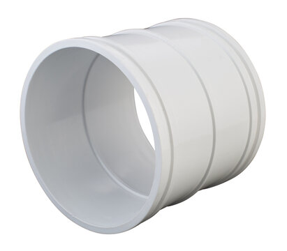 Close-Up of Smooth Plastic Pipe Coupling for Ventilation,PVC coupling for easy connections,UPV Coupler Soket