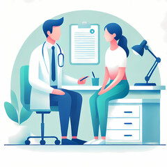 Fototapeta premium Doctor Consulting with Patient 