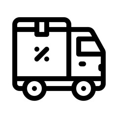 Delivery Discount Line Icon. Single icon, line vector icon