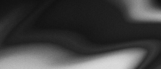 Black and white abstract liquid flow gradient background with grainy noise texture, super wide website headers, banners, and poster designs.