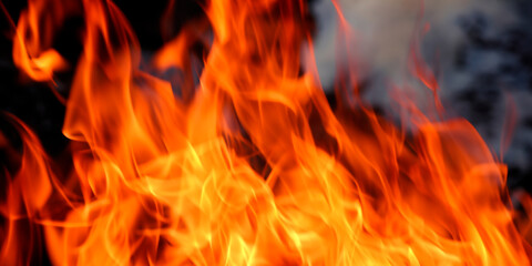 Fototapeta premium fire in the fireplace