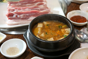 korean food. Soybean Paste Stew