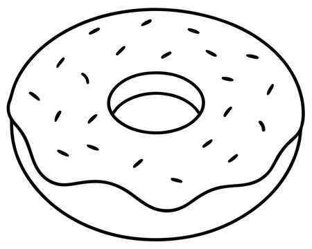 recommend clip art: Donut line art hand drawing,Donut line art illustration