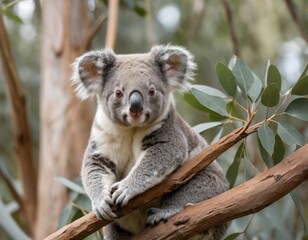 Fototapeta premium Koala Climbing a Tree