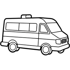 Bold line art Emergency Ambulance