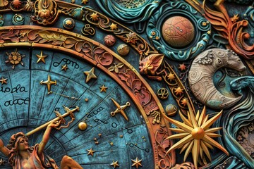 Obraz premium Intricate zodiac astrology art design