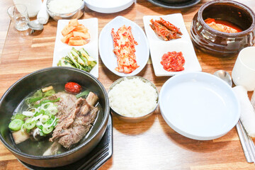 korean food. Short Rib Soup. galbitang
