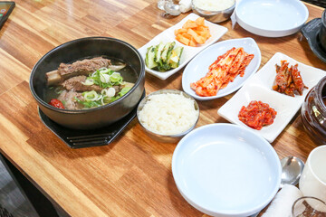 korean food. Short Rib Soup. galbitang