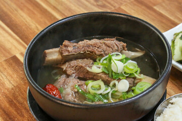korean food. Short Rib Soup. galbitang