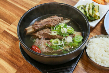 korean food. Short Rib Soup. galbitang
