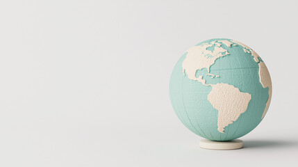 Fototapeta premium Globe model on white isolated background