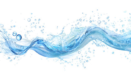Dynamic Blue Water Splash - Clean and Refreshing Fluid Motion