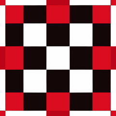 Seamless checkerboard pattern with alternating black and white squares