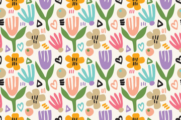 seamless floral pattern. vector illustration