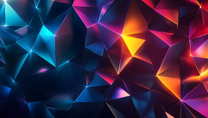 Obraz premium Abstract Digital Network - Vibrant Geometric Connections