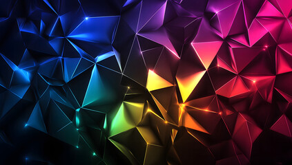 Obraz premium Abstract Digital Network - Vibrant Geometric Connections