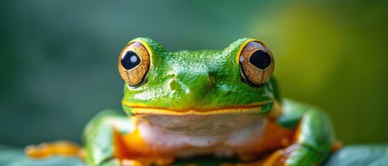 Colorful Frog Close-up in Natural Habitat