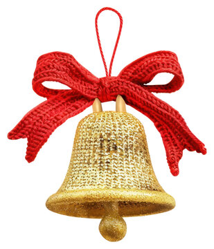 recommend clip art: PNG Punch needle christmas golden bell red decoration ornament.