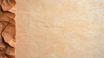 Old parchment with heavy creases and rust-colored stains, yellowed and aged, old paper texture, vintage parchment texture