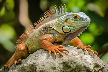 Obraz premium iguana on a tree