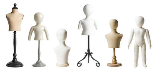 Collection of child toddler young boy girl mannequin dummy display on transparent cutout, PNG file. Many different model style range. Mockup template for artwork graphic design