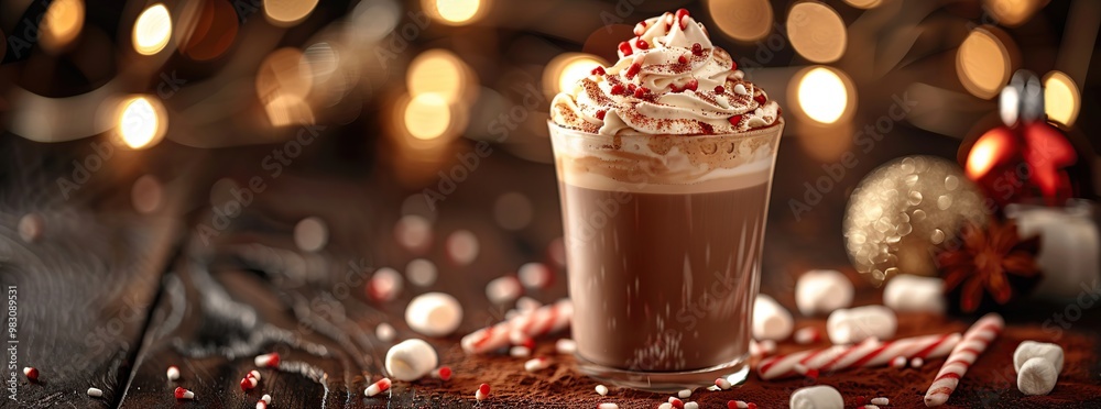 Poster Warm Winter Drink with Whipped Cream