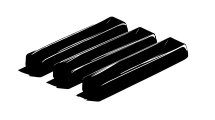 Protein bars in a row, showing consistency in size and shape, food illustration vector