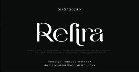 Relira Creative font. Modern abstract digital tech font. Logo creative font, type, technology, movie, digital, music, movie. Fonts and illustration in vector format.
