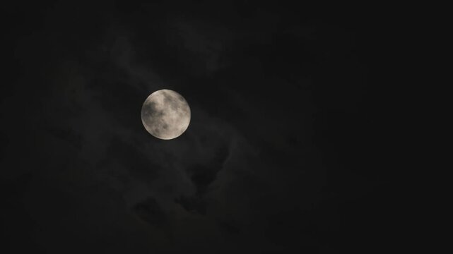 September Full Moon in the Night Sky. The night moon is one of the symbols of Halloween.
