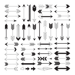 Vector a collection of arrows and arrows with a white background.