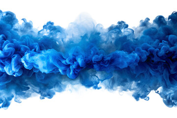 blue smoke explosion, isolated, transparent background, AI Generated