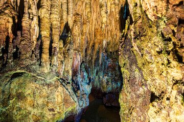 Stalactites in Dragons Cave, Kastoria