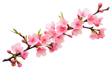 PNG Peach Blossom blossom flower branch.