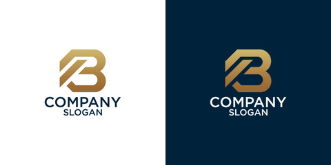 initial b abstract monogram logo vector design