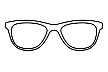 Sunglasses graphic icon. Black sunglasses sign isolated on white background. Vector illustration