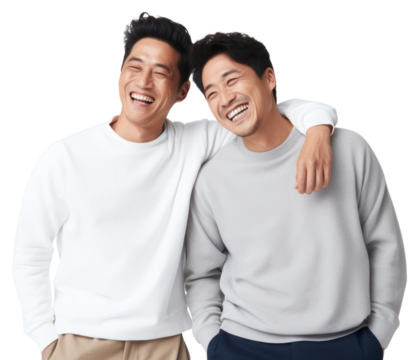 PNG Happy friends smiling together