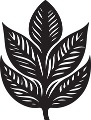 silhouette of a leaf